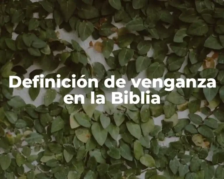 Definición de venganza en la Biblia