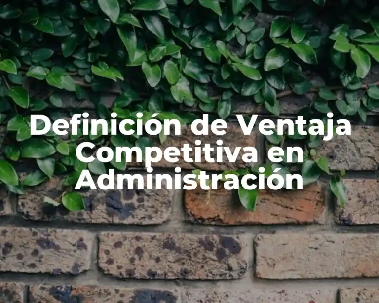 Definición de Ventaja Competitiva en Administración