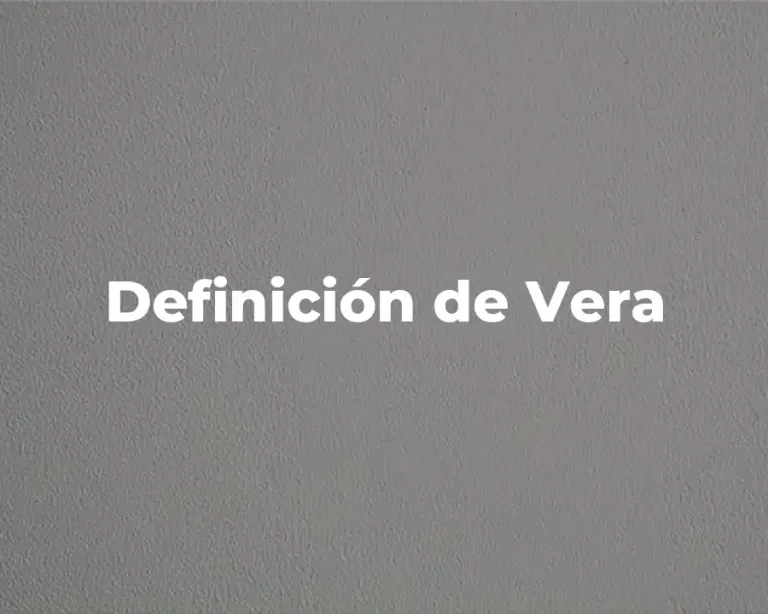 Definición de Vera