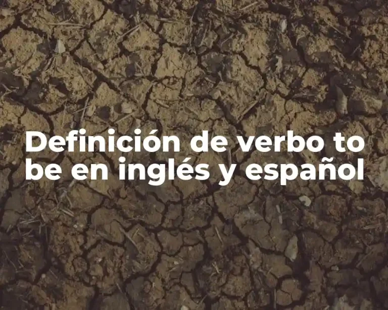 Definición de verbo to be en inglés y español