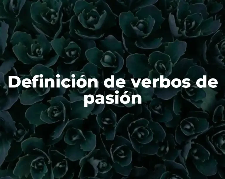 Definición de verbos de pasión
