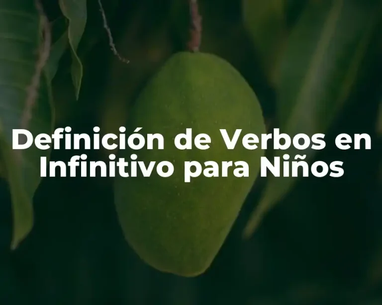 Definición de Verbos en Infinitivo para Niños