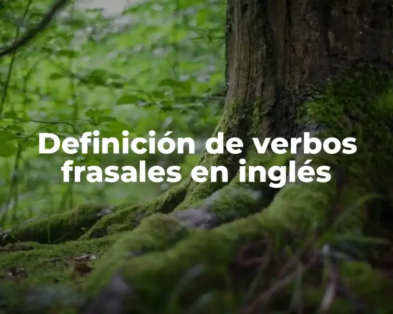 Definición de verbos frasales en inglés