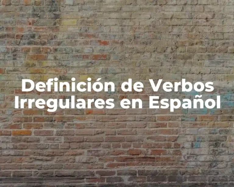 Definición de Verbos Irregulares en Español