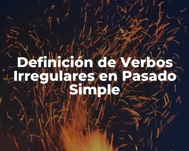 Definición de Verbos Irregulares en Pasado Simple
