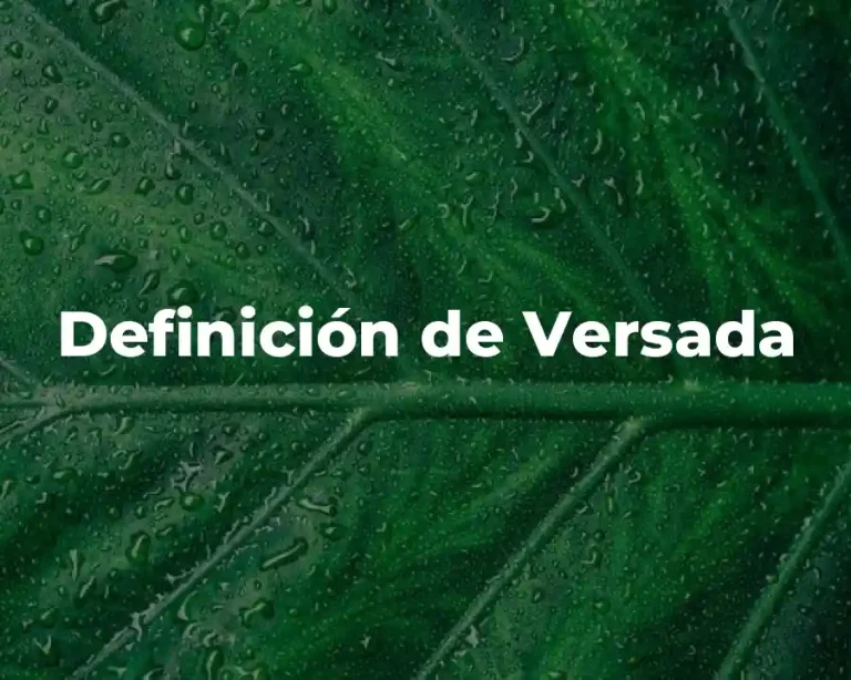 Definición de Versada