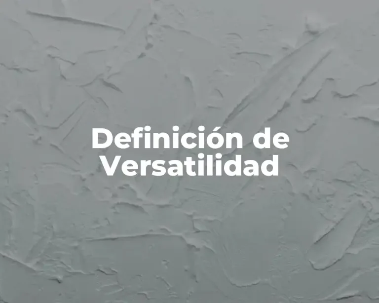 Definición de Versatilidad