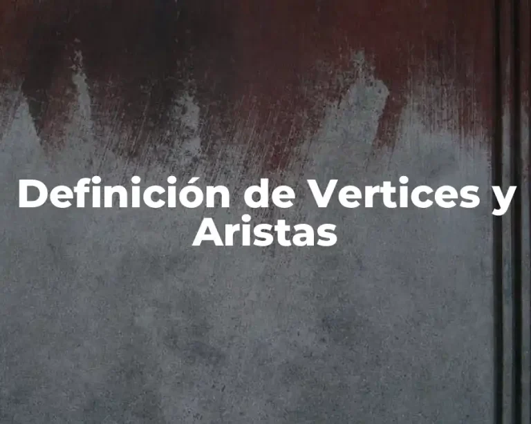 Definición de Vertices y Aristas