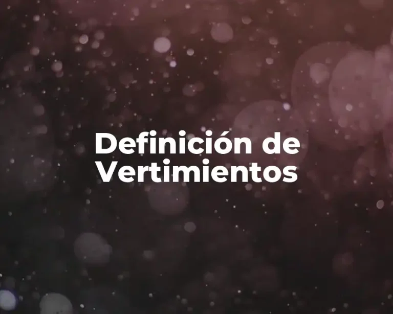 Definición de Vertimientos