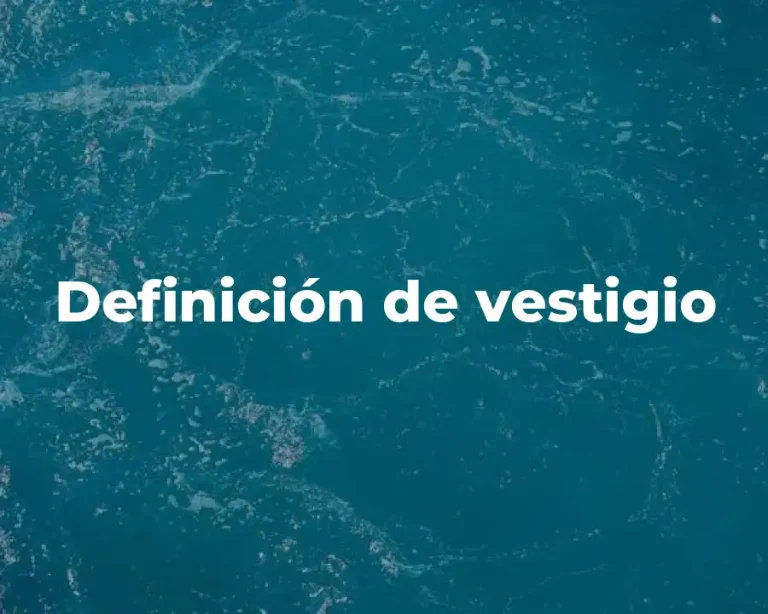Definición de vestigio