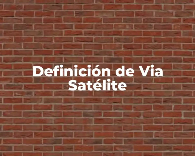 Definición de Via Satélite