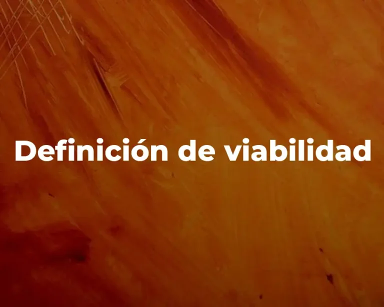 Definición de viabilidad