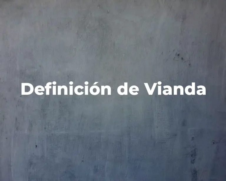 Definición de Vianda