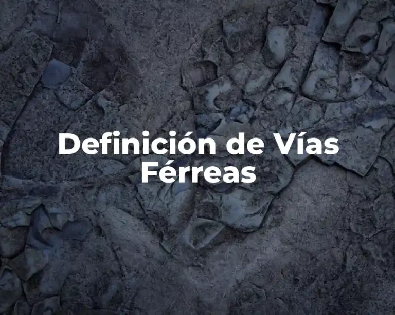 Definición de Vías Férreas