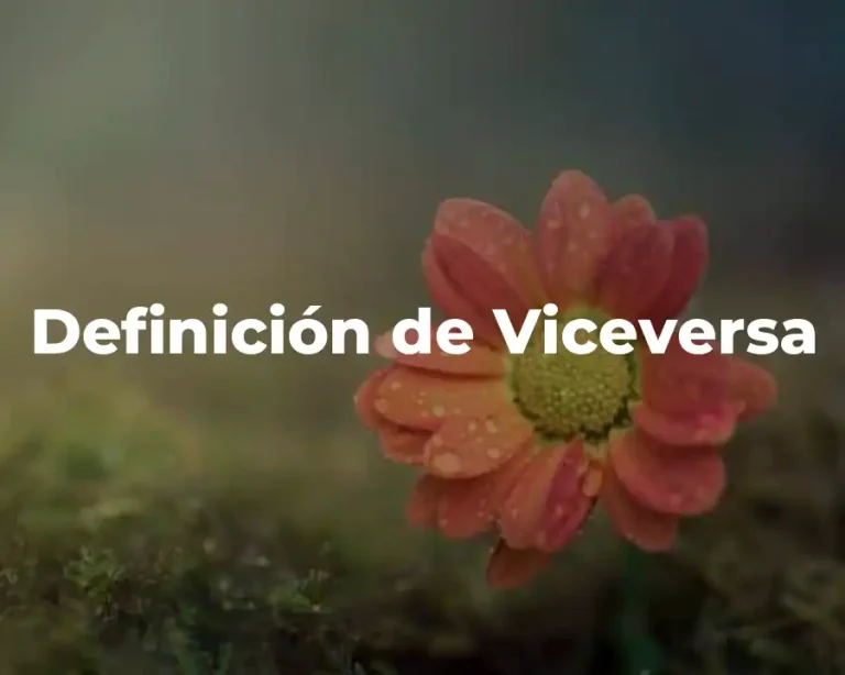 Definición de Viceversa