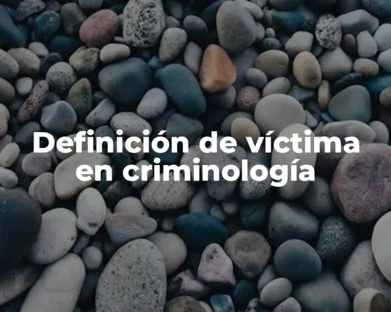 Definición de víctima en criminología