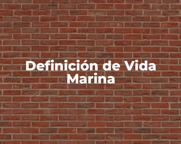 Definición de Vida Marina