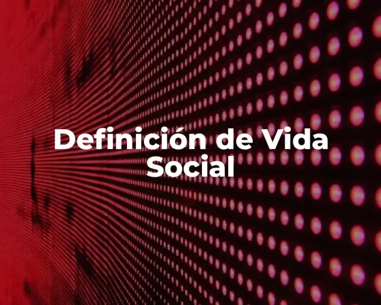 Definición de Vida Social