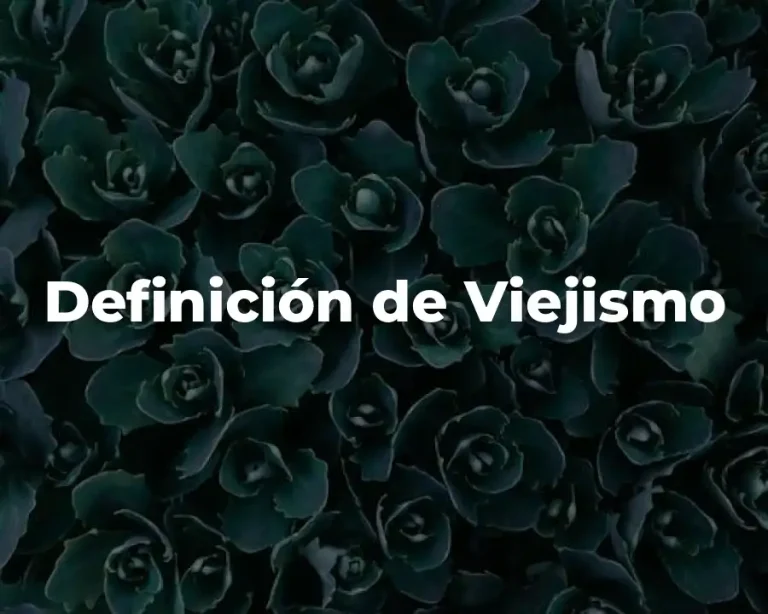 Definición de Viejismo