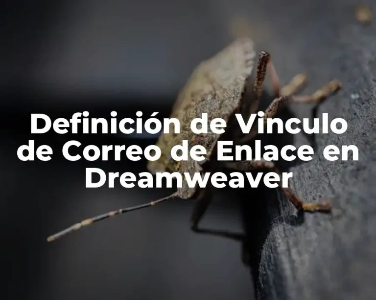 Definición de Vinculo de Correo de Enlace en Dreamweaver