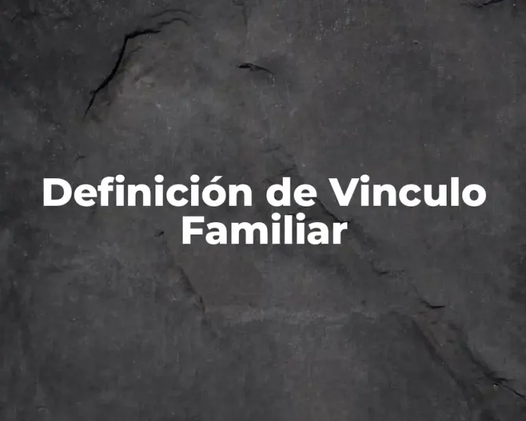 Definición de Vinculo Familiar