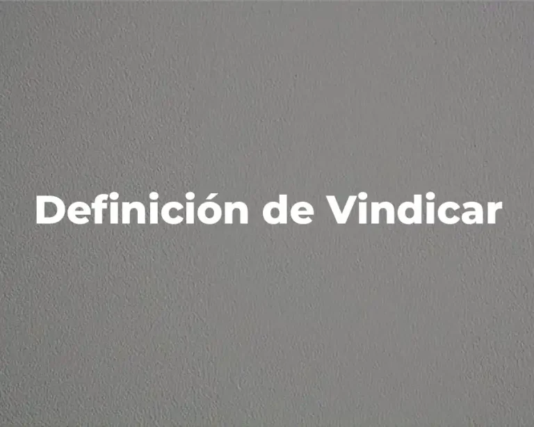 Definición de Vindicar