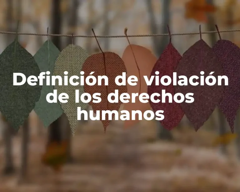 Definición de violación de los derechos humanos