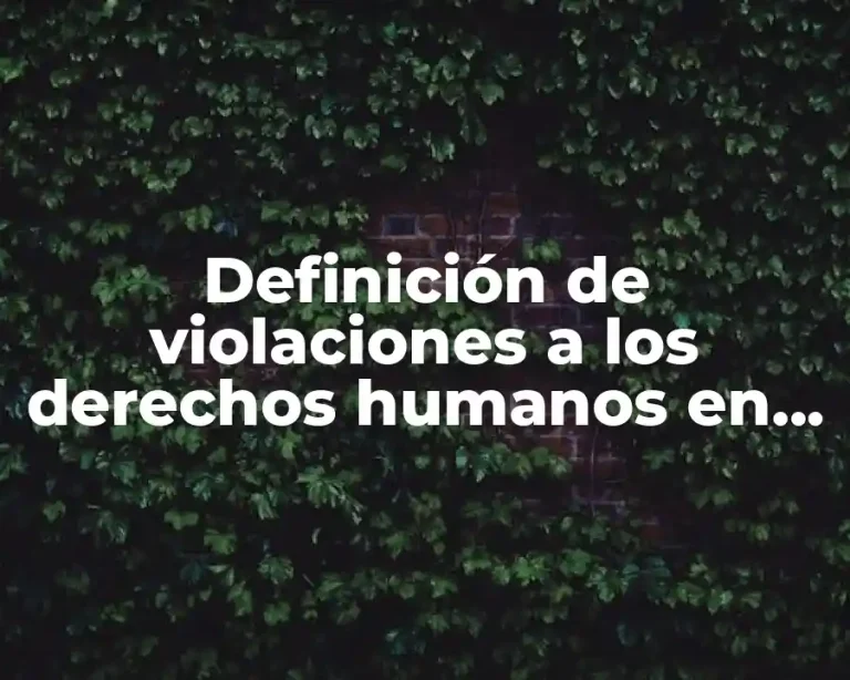 Definición de violaciones a los derechos humanos en el Perú