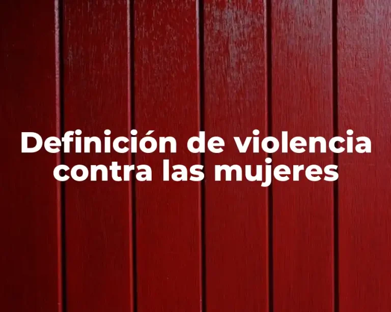 Definición de violencia contra las mujeres