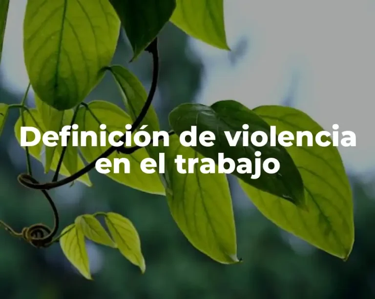 Definición de violencia en el trabajo
