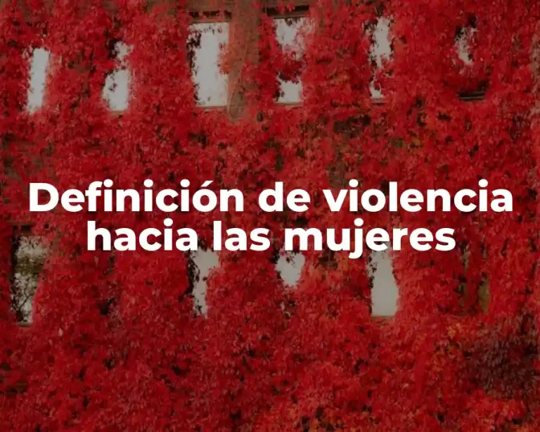 Definición de violencia hacia las mujeres