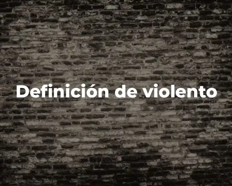 Definición de violento