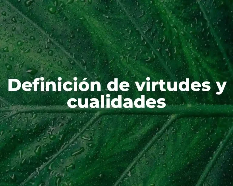 Definición de virtudes y cualidades