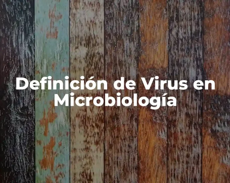 Definición de Virus en Microbiología