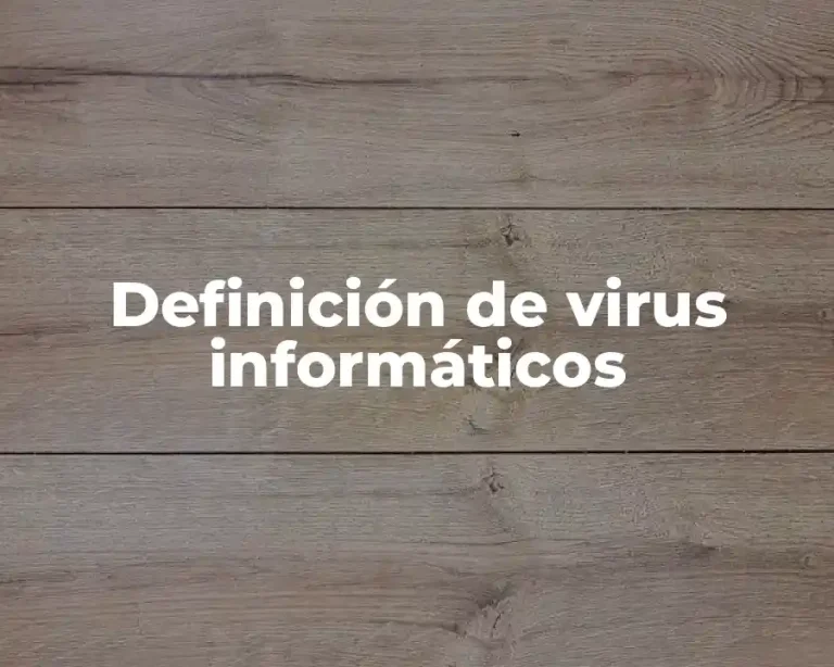 Definición de virus informáticos