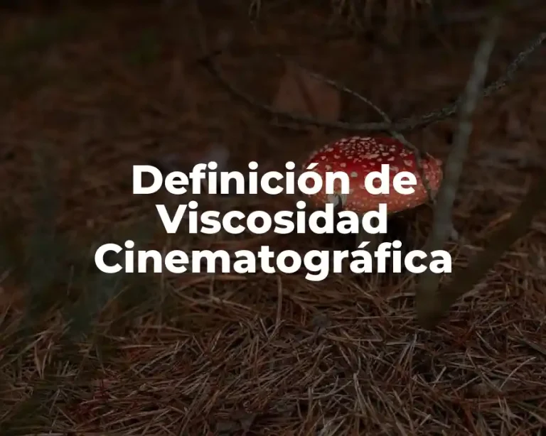Definición de Viscosidad Cinematográfica