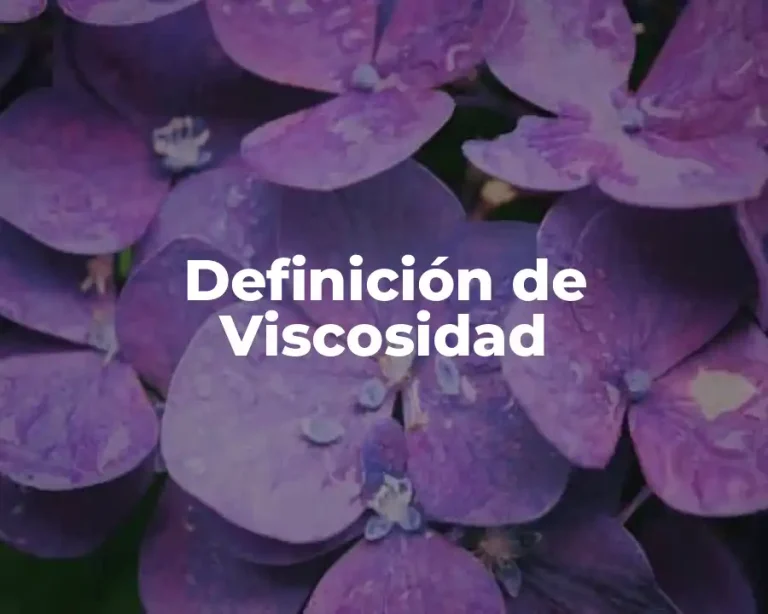 Definición de Viscosidad