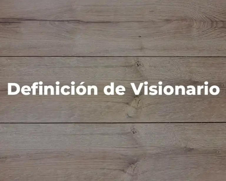 Definición de Visionario