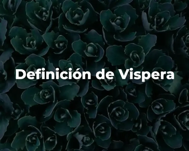 Definición de Vispera