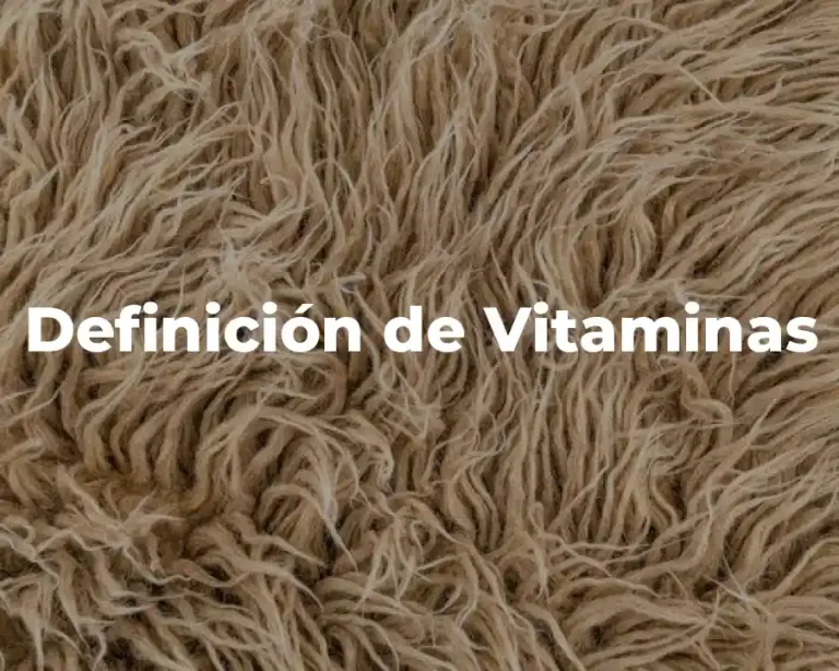 Definición de Vitaminas