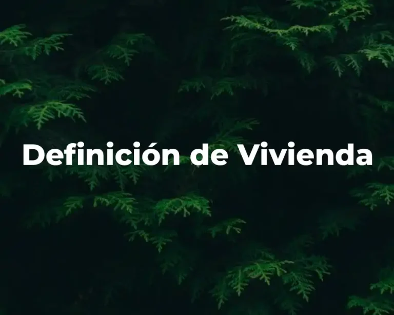Definición de Vivienda