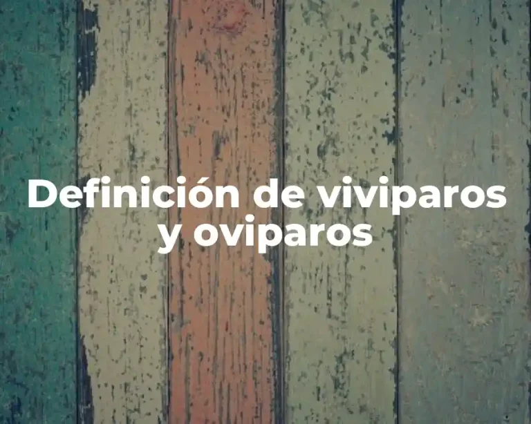 Definición de viviparos y oviparos