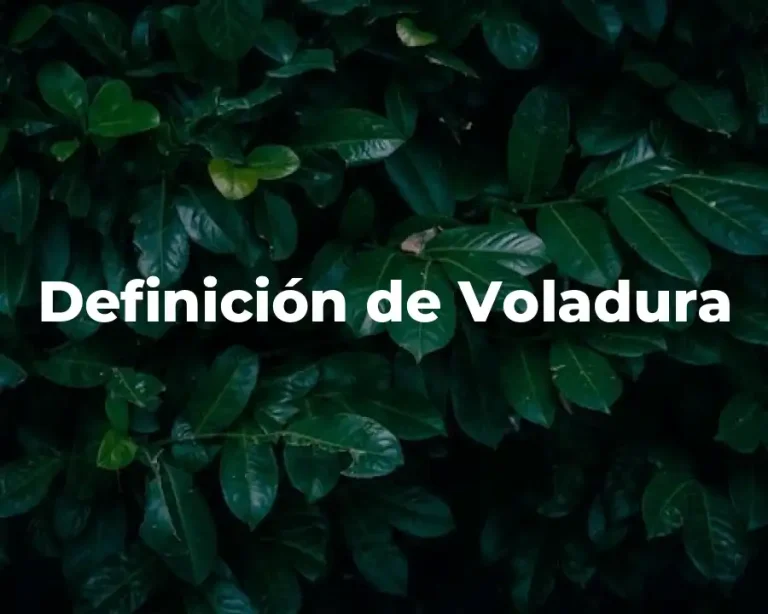Definición de Voladura