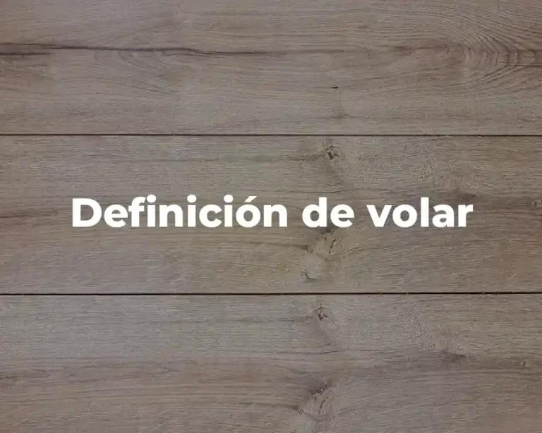 Definición de volar