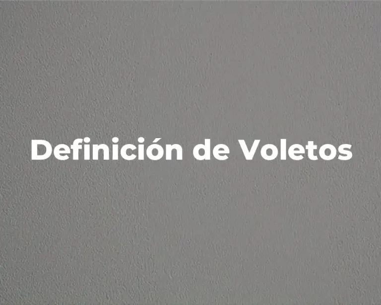 Definición de Voletos