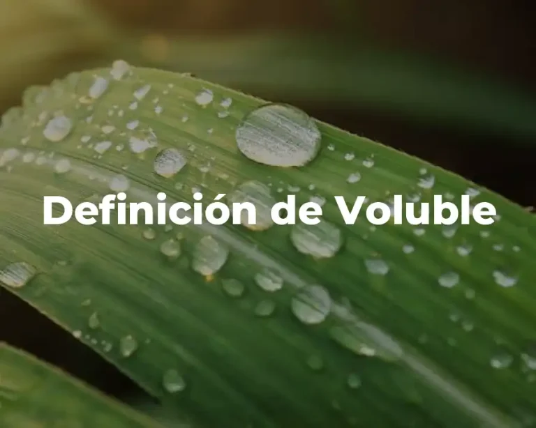 Definición de Voluble