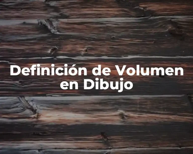 Definición de Volumen en Dibujo