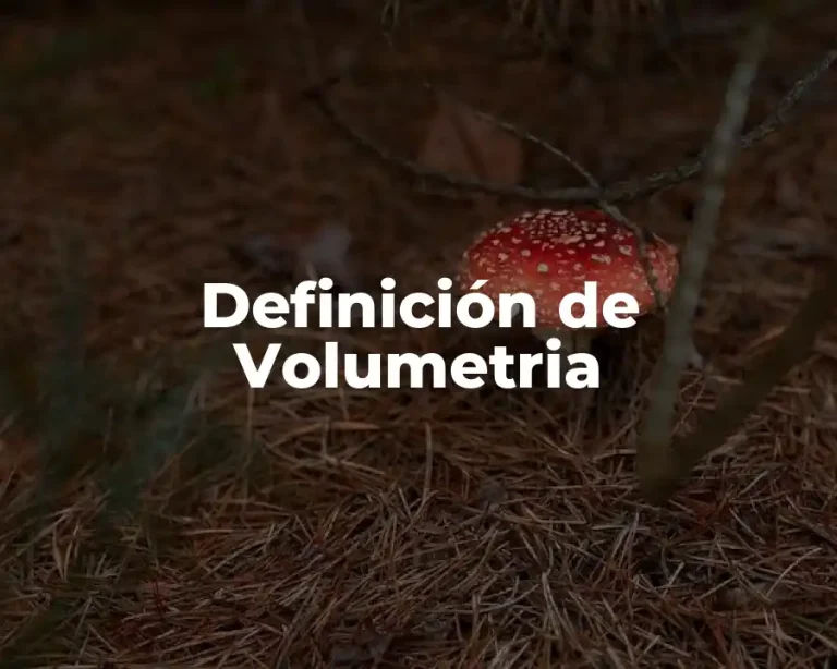 Definición de Volumetria