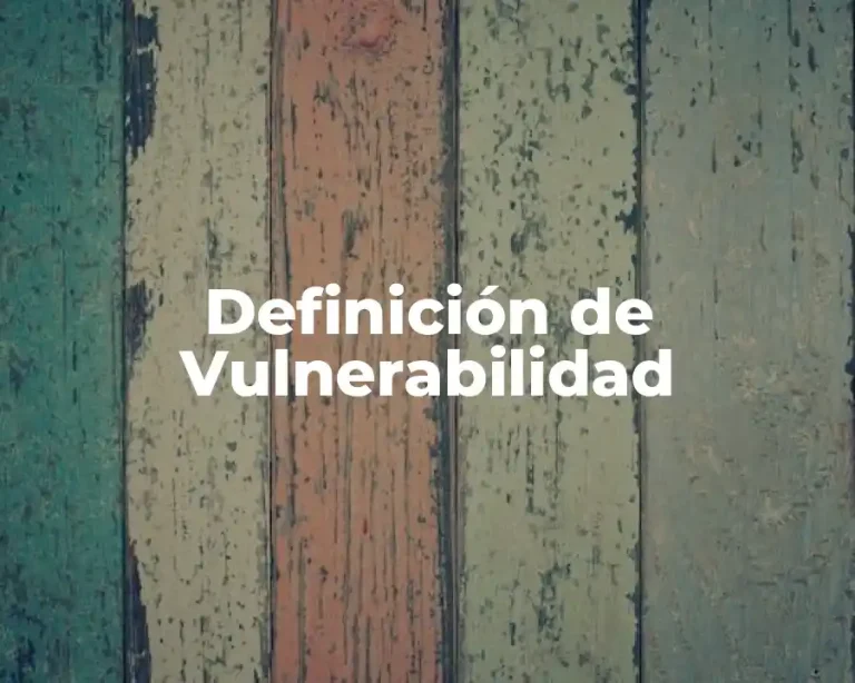 Definición de Vulnerabilidad