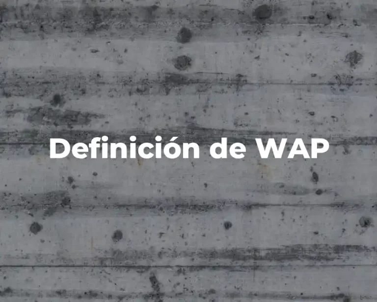 Definición de WAP